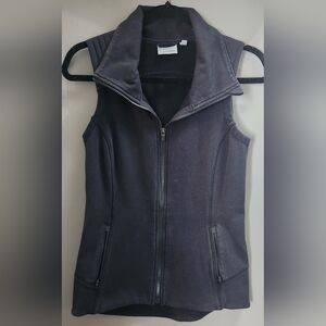 Athleta Black Fleece Vest XS In EUC